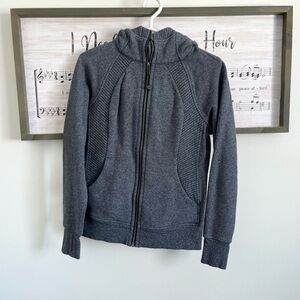 lululemon athletica Heather Charcoal Blue/Gray Full-Zip Hoodie